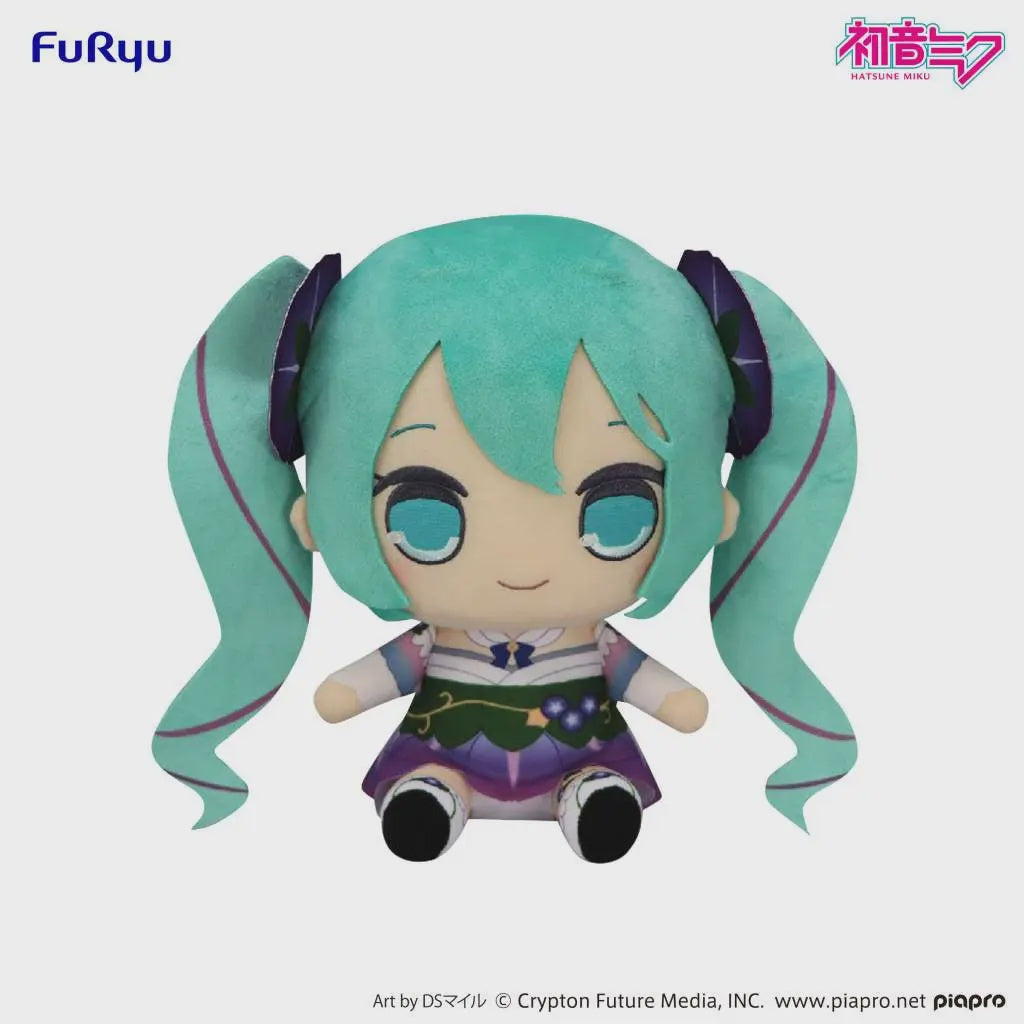 Plush toy with teal hair and purple accents, featuring the brand 'Furu'.