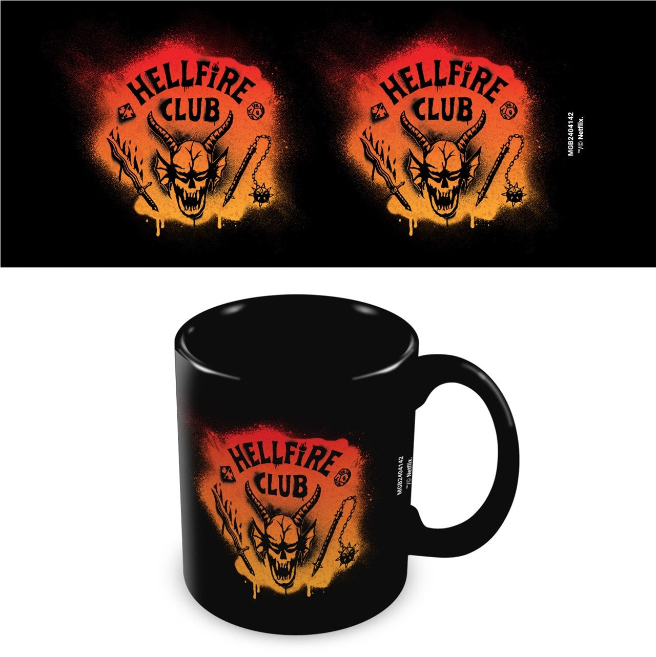 Hellfire Club Stranger Things 5 Black Mug