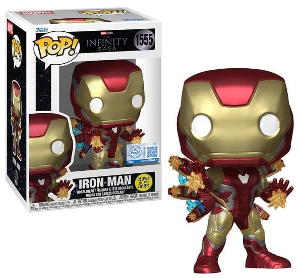 Funko Pop! Iron Man figure with packaging on a white background
