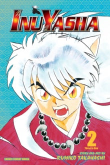 Anime character with white hair and red eyes, wearing a red outfit with a necklace, on a blue background.