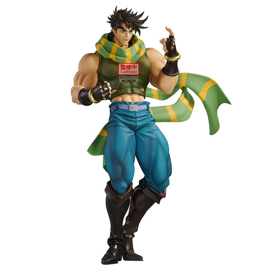 Action figure in green and blue outfit with a white background