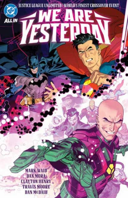 Comic book cover featuring superhero characters with 'We Are Yesterday' text
