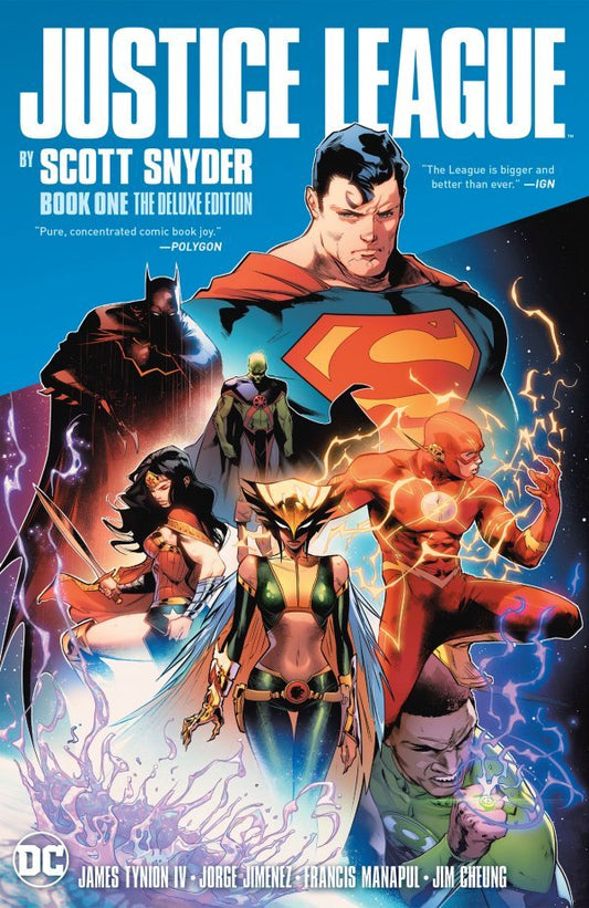Comic book cover featuring Superman and other characters with dynamic poses and vibrant colors.