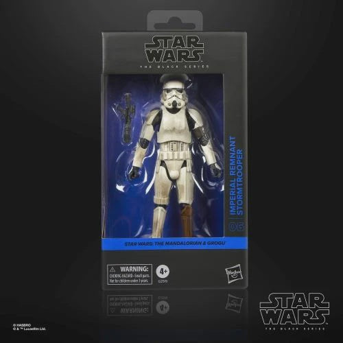 Star Wars Imperial Remnant Stormtrooper action figure in packaging on a dark background