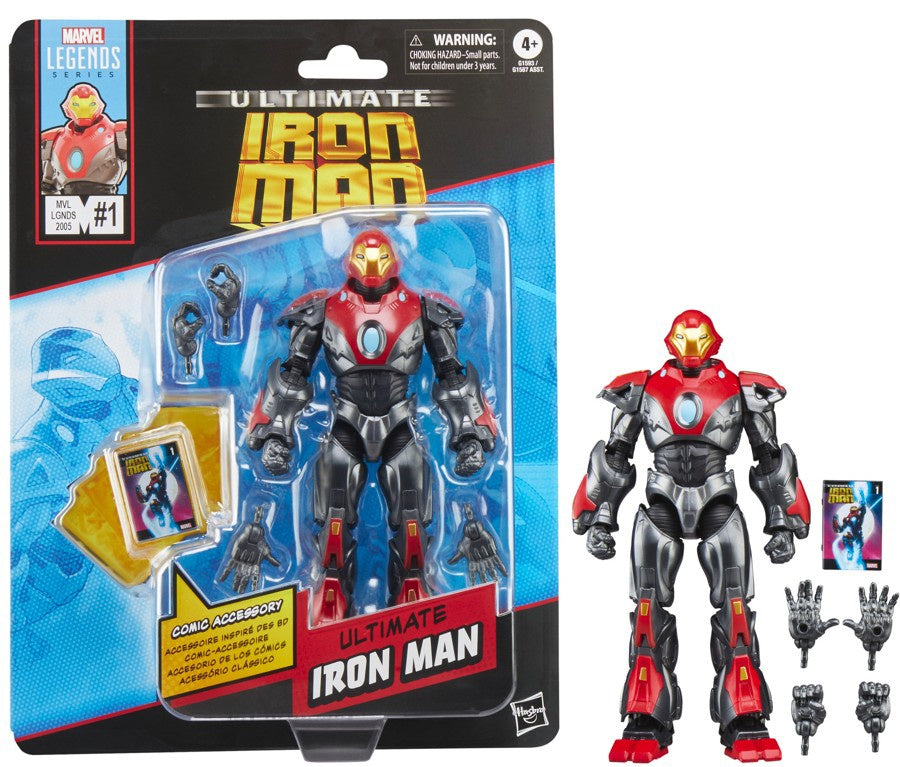 MARVEL LEGENDS 6IN ULTIMATE IRON MAN W/MINI COMIC AF