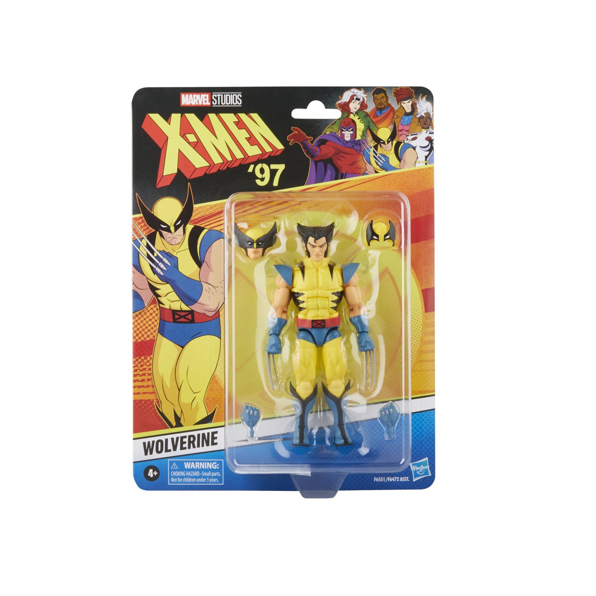Marvel X-Men action figure packaging with Wolverine on a white background
