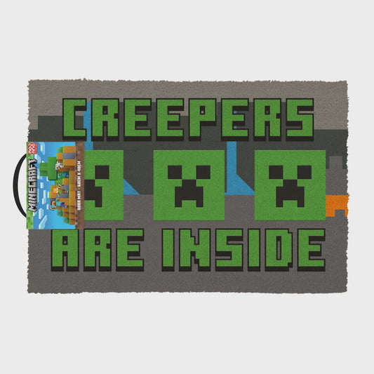 MINECRAFT (CREEPERS NEED HUGS) COIR DOORMAT – A Blocky Welcome