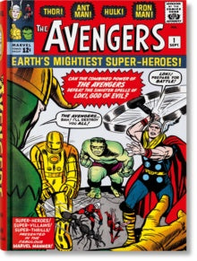 Vintage comic book cover featuring The Avengers with superhero characters.