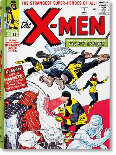 Comic book cover featuring X-Men characters with a red and white title