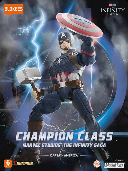 Model kit of Captain America from Marvel Studios' The Infinity Saga with a dynamic pose.