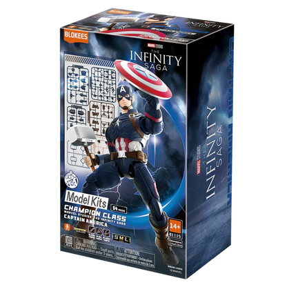 Boxed model kit of Captain America from Marvel's The Infinity Saga
