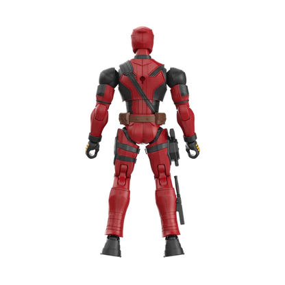 Red and black superhero action figure on a white background