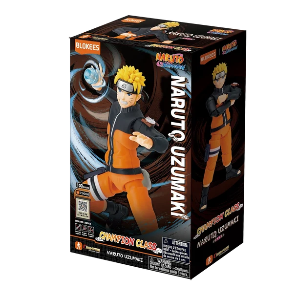 Naruto Shippuden: Naruto Uzumaki Confection Class action figure box by Blokees, featuring a dynamic anime character figure on the front of the packaging.