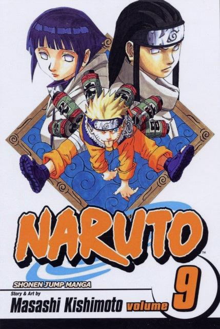 Cover of 'Naruto' manga volume 9 featuring three characters.