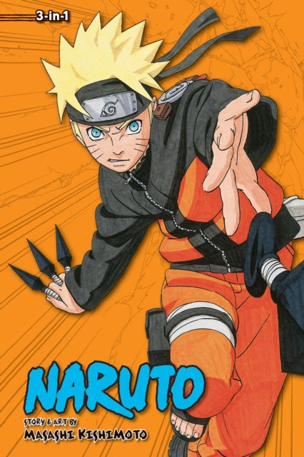 Naruto anime character on an orange background with 'Naruto' branding.