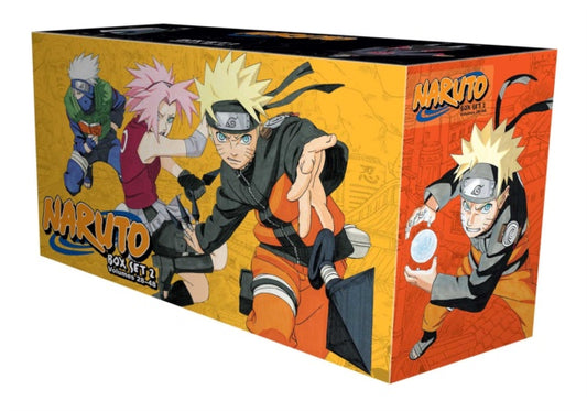 Naruto-themed product box with character illustrations on a white background