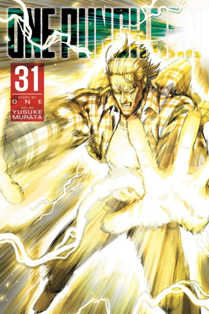 Manga book cover of 'One Punch Man' with a character in action pose.