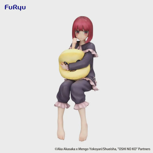 Figurine of an animated character with red hair holding a yellow creature on a white background, with 'Fur Ryu' branding.