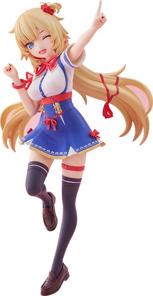 Anime character figurine in a school uniform with a white background