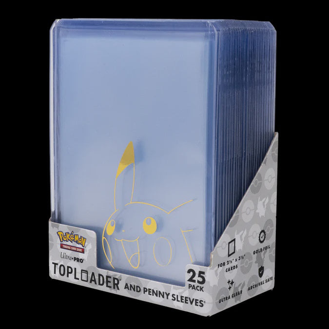Pikachu TOPLOADER® and PENNY SLEEVES® Combo Pack for the Pokémon Trading Card Game (25 PACK)