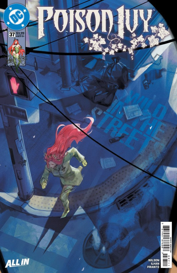 Poison Ivy #37 Comic book cover featuring Poison Ivy with a blue and black background