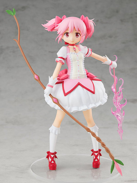 Puella Magi Madoka Magica - Madoka Kaname Pop Up Parade
Anime character figurine with pink hair and a white and pink outfit on a gray background