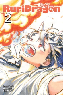 Manga book cover with character and fiery background, featuring the title 'Ruri Dragon' and volume number '2'.
