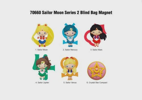 SAILOR MOON -Series 2 - 3D Foam Magnets in blind bags (Display 12 Pcs)