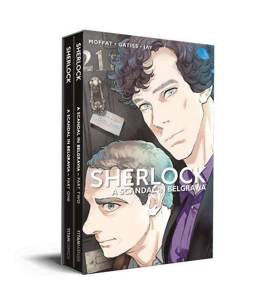 Box set of 'Sherlock' comics featuring characters from the series.