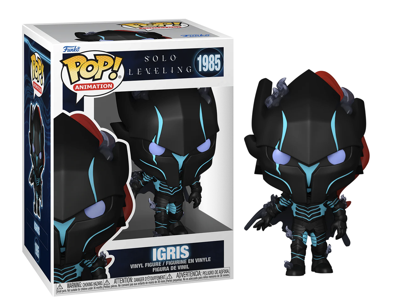 Funko Pop! vinyl figure of Igris from Solo: Leveling 1985 with packaging on a white background