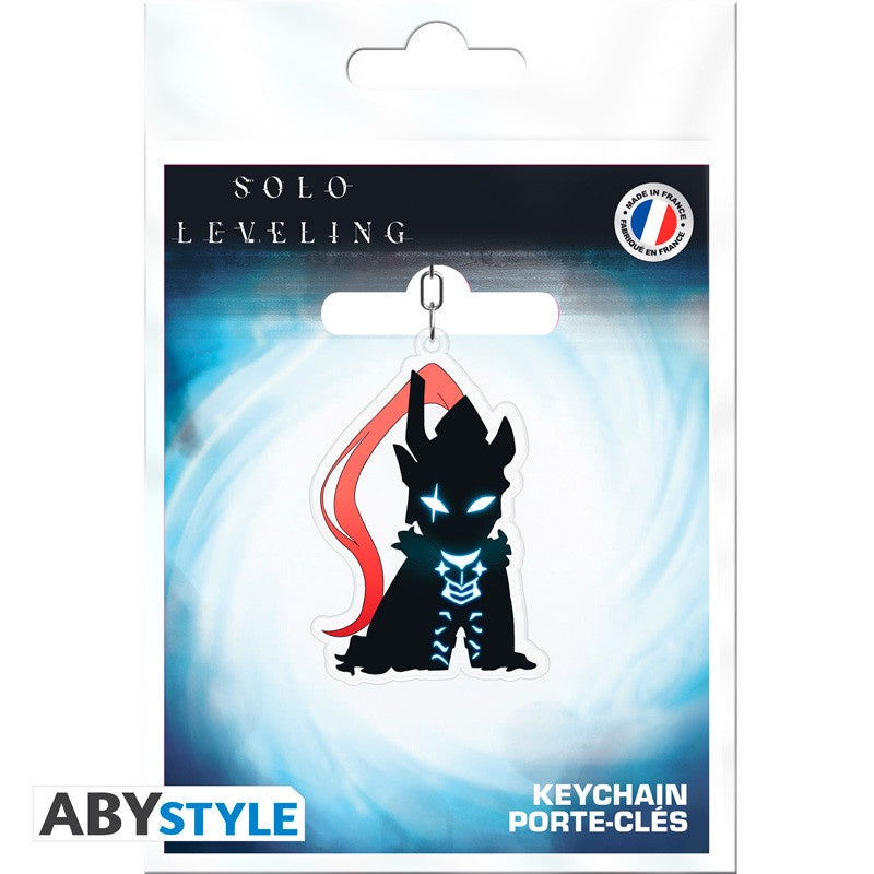 Keychain packaging with 'Solo Leveling' design and Abystyle branding.