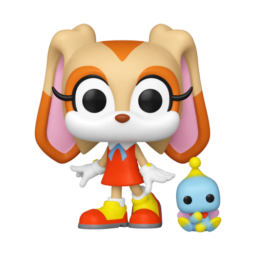 Colorful cartoon character figurine with a smaller version of itself on a white background