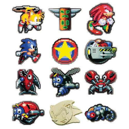 Featuring Tails, Knuckles, Sonic, Eggman, several Badniks, other game elements, and the very special gold Sonic, this set of Sonic the Hedgehog Mystery Pin Badges are perfect for any fan of the original game.
