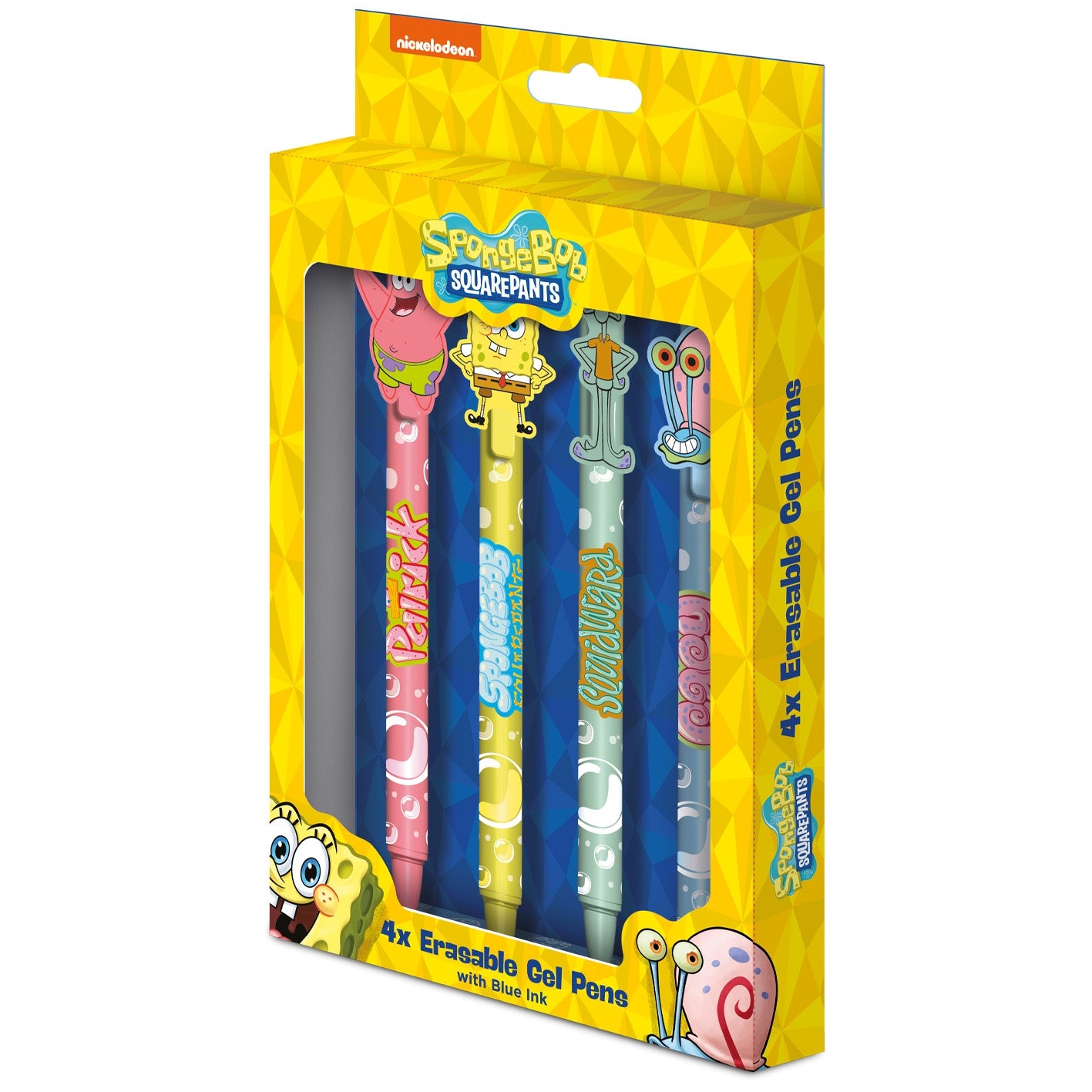 SPONGEBOB SQUAREPANTS 4PK ERASABLE GEL PENS