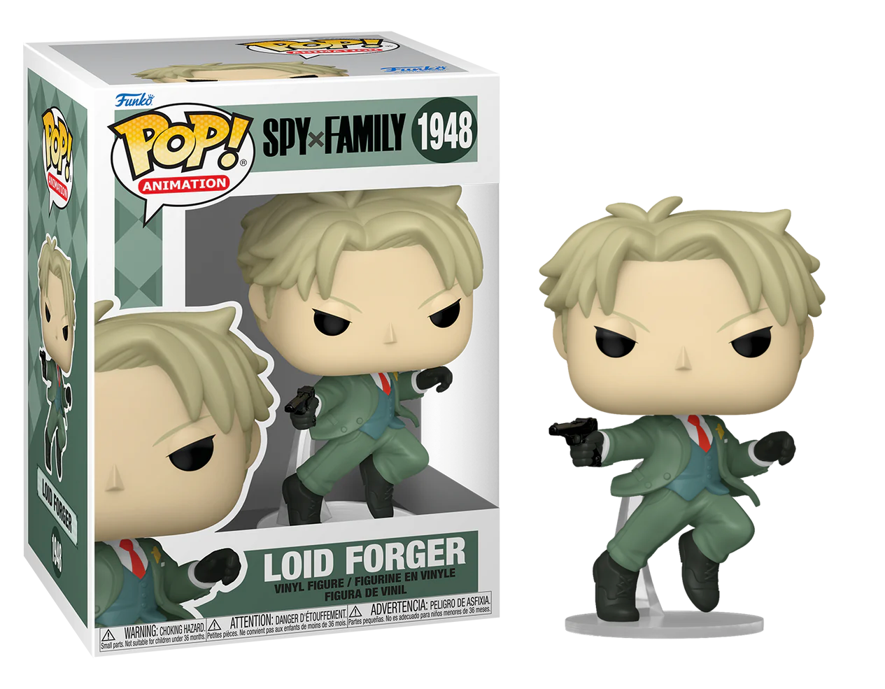 Funko Pop! Loid Forger figure with packaging from Spy x Family 1948