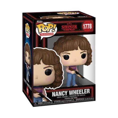 Funko Pop! Stranger Things Nancy Wheeler vinyl figure packaging on a white background