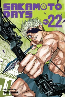 Comic book cover of 'Sakamoto Days' vol. 22 with a character holding a bow and arrow.