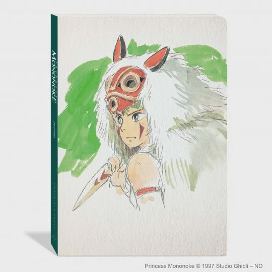 Notebook with Princess Mononoke design on the cover