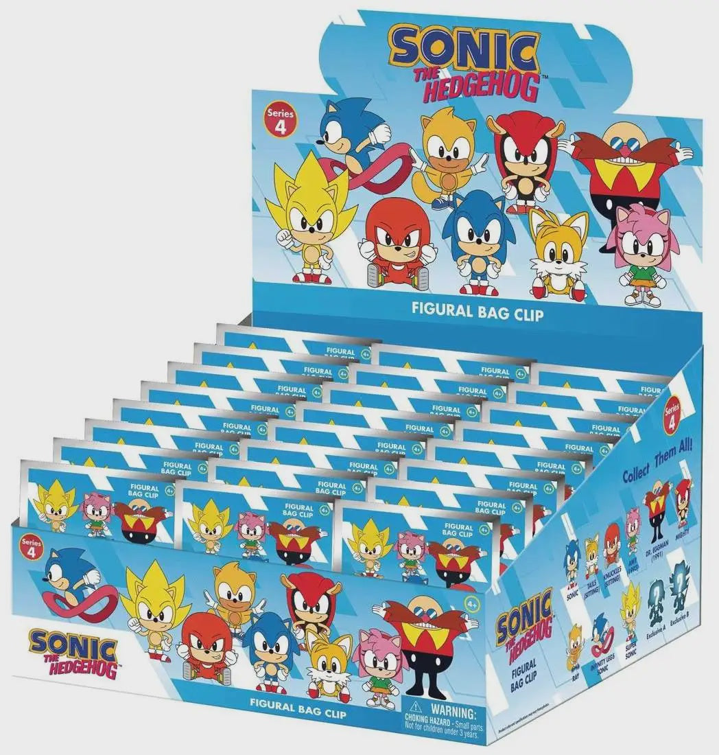 Sonic The Hedgehog: Series 4 3D Foam Collectible Figural Bag Clip (1 Random Blind Bag)