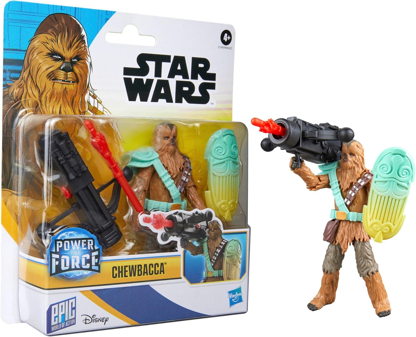 Star Wars Chewbacca action figure with packaging on a white background