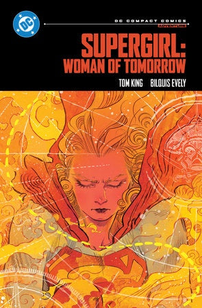 Comic book cover of 'Supergirl: Woman of Tomorrow' with a stylized illustration of Supergirl.
