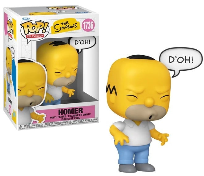 Funko Pop! Homer Simpson figure with packaging on a white background