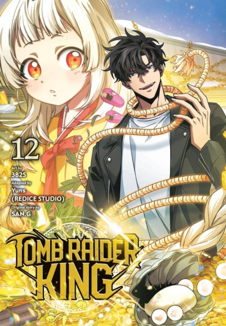 Cover of 'Tomb Raider King' with two characters and the title prominently displayed.
