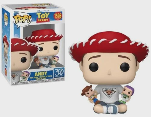 Funko Pop! vinyl figure of Andy from Toy Story with packaging on a white background