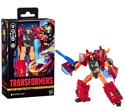 Transformers action figure and packaging on a white background