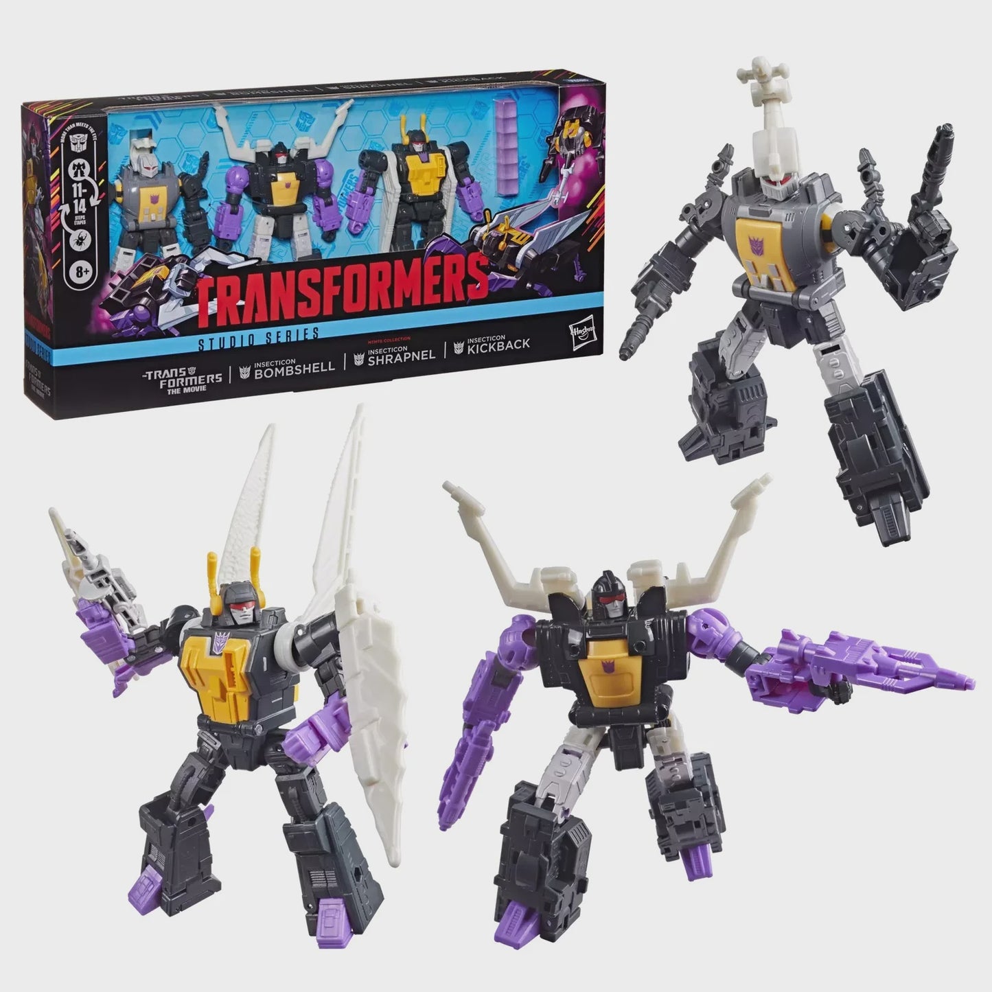 TRANSFORMERS - Bombshell, Shrapnell & Kickback - Figure MTME 14cm