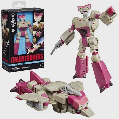 Transformers toy figure with packaging on a white background