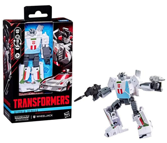Transformers action figure and packaging on a white background