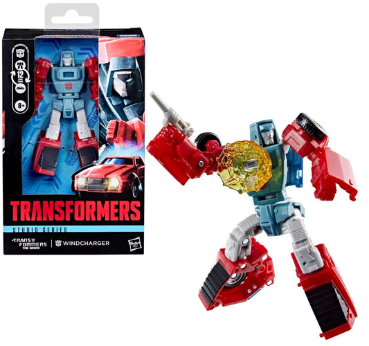 Transformers toy figure next to its packaging