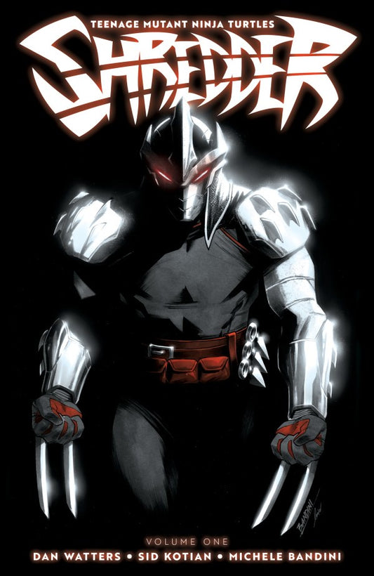 Comic book cover featuring a character from Teenage Mutant Ninja Turtles with stylized text.